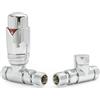 Hot Flow | Marella Valvola termostatica moderna per termosifoni TRV dritta con blocco (cromato)