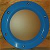 portholes.bullaugen Oblò stampato, diametro 350mm, blu, vetro opaco, dadi a flangia