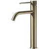 ZGXNYI Rubinetto Rubinetto for lavabo da bagno in oro spazzolato Miscelatore for acqua calda e fredda Rubinetto for acqua montato su piano Foro singolo e maniglia alta Stile Oro rosa spazzolato Rubinetto Cuc