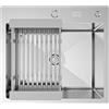 ANW HOME Lavello Cucina 1 Vasca 50x45 cm, Acciaio Inox