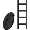 Generic Copri-scaletta Per Letto A Castello Da 6.5 Ft, Protezioni Angolari Morbide A L, Fodera Autoadesiva In Schiuma Per Il Comfort Dei Piedi Sui Gradini Delle Scale(Black,1pc)
