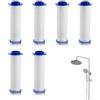 AONAYO 6 filtri doccia per soffione doccia, 9,5 x 2 cm, filtro universale Shower Head, adatto per filtro doccia Cobbe, ricambio per filtro afina filtrato Shower Head, tipo pioggia, elemento filtro in cotone