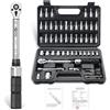 AEROFORCE Professional Tools AEROFORCE 50 Pezzi Chiave Dinamometrica 1/4 5-25 Nm, Bicicletta e Moto, con Prolunga 10 cm