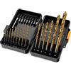 Hi-Spec 24pz Set di Punte da Trapano in Metallo HSS e Inserti per Cacciaviti con Attacco Esagonale da 1/4 per Avvitatori e Trapani in una Valigetta Compatta