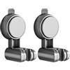 Sasibiyb 2 Pezzi Supporto per Sifone Doccia Regolabile, Supporto per Soffione Doccia Senza Foratura, Rimovibile Supporto per Doccetta per Bagno (Grigio)