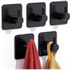 Auxmir Ganci Adesivi, Appendi Accappatoio Bagno in Acciaio Inox, Forte, Impermeabile, Antiruggine, Autoadesivo, Rimovibile senza Tracce, Salvaspazio, Porta Asciugamani Bagno Cucina Ufficio, Argento