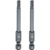 QUARKZMAN 2Pz Punte Cacciavite testa esagonale piatta H4 (4mm) con Punta Magnetiche Gambo Esagonale 1/4 Lunga 65mm (2.6) in Acciaio S2 Inserti per Avvitatore Metrico con Bussola, Blu