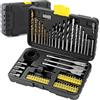 Hi-Spec Punte Trapano, Set Punte Trapano e Bit Avvitatore HSS Rivestite in Titanio di Alta Qualità per Metallo, Legno e Muratura, Seghe a Tazza, 63 Pezzi in Custodia Compatta