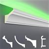 HEXIM LED Stucco Profile Savings Pack - Illuminazione indiretta con finiture per soffitti in PU, chiare e opache - (2 m LED-2) Stucco Profile Set