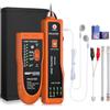 Proster Tester Cavo RJ45 RJ11 con Cuffie Tracciatore Tester Cavi Rete LAN Cavo RJ Portatile Localizzatore Cavo Cellulare Telefono Alta Sensibilità per LAN Ethernet BNC RJ45 RJ11 Arancione
