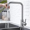 ONECE Rubinetto Cucina con 2 Modalità, Miscelatore con Ugello Rotante Spruzzatore, Rubinetti Monocomando Lavello Girevole a 360°, Acciaio Inox 304, Acqua Fredda e Calda, Aeratore Rimovibile