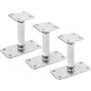 AKOLAFE 3 supporti regolabili in altezza, 140 - 200 mm, piedini di supporto in acciaio zincato con viti 80 x 160 mm, supporto regolabile per calcestruzzo, per terrazze, recinzioni, gazebo, recinzioni
