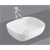 warenplus Lavabo ovale in ceramica 50 x 40 cm, bianco bagno