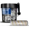 JOVIRA PINTURAS- 6 Kg - Pittura per pavimenti esterni ed interni, garage e superfici sportive in genere + Rullo Antigoccia 22 cm (4 Litri, Grigo + Rullo Antigoccia) B-17-R