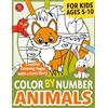TG Edition Color by Number Animals for Kids: Creative Coloring Pages with a Cute Story for Ages 5-10
