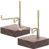 Eurowagens 2Pcs Piccolo Espositore Regolabile Metallo Arms & di Legno Basamento Decorativi