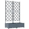 vidaXL Vaso da giardino 2 pz Grigio Chiaro 80 x 40 x 125,5 cm PP
