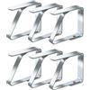 quxup 6 mollette per tovaglia in acciaio inox, per tavoli con spessore massimo di 3 cm (4 cm x 6 pezzi)