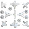 GAOHOU Gazebo Tenda Piedi Angolo Connettore Centrale Fissaggi 25/19mm Gazebo FAI DA TE Fix Tubo Raccordo per 3X9m 3x6m 3x3m Gazebo