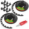 Graxury 5cm di Altezza 20m Bordo da Giardino Senza Scavo con 100 Picchetti in Plastica da 20cm e 6 Connettori - Kit Bordatura per Giardino con Forbici per Paesaggistica, Prato, Aiuole e Cortile