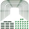EXLECO 12Pcs Archi per Serra Orto Tunnel per Piante con Clips Cerchi da Giardino per Serra Coperture a Tunnel 90x80cm Cerchi per Serre Tunnel per Piante da Giardino per Copertura Piante Frutta Verdura
