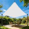WUQINC Tenda Vela Parasole 70 x 250 cm Impermeabile Vela Ombreggiante Impermeabile Occhielli e Corda per Esterno, Giardino, Terrazzo, Balcone, Patio, Bianco