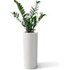 Kloris Vaso Moderno Cilindrico in Resina Tondo Alto 90 cm Mod Barocco Fioriera Polietilene 35x35x90 cm Profondità Vano 26 cm Made in Italy
