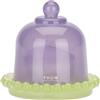 THUN - Candela macaron cloche viola - Vetro, paraffina, essenza, stoppino: 100% cotone., 10 * 9cm