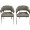 HOME DECO FACTORY - HD7794 - Set di 2 Poltrone Confortevoli dal Design Raffinato - Tessuto Taupe e Gambe in Legno Chiaro - Perfette per Ogni Interno - Dimensione Standard - Colore Taupe