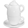 Holst Porzellan Porcellana Holst Pa 151 K FA3 Heads - e Portion teiera SERVIER Set 3 Pezzi, Bianco, 14 x 14 x 17 cm