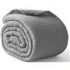Kozyhvn Coperta in 100% mussola di cotone, grande, 127 x 177,8 cm, 6 strati, traspirante e leggera, per divano, morbida coperta in garza, per adulti, per tutte le stagioni, grigio