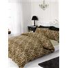 Rapport Home Rapport Leopard Bedding Set, Pezzi, Natural, Doppio