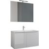 Mama Store ATENA2 80, Mobile 2 ante 80 cm, Bianco Lucido Laccato, L. 81 X P. 47 X H. 53 CM