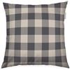 TOM TAILOR - Federa per cuscino in flanella, 100% cotone/flanella, con motivo reversibile e cerniera colorata con marchio, 40 x 40 cm, a quadri classici, grigio, beige (Anthracite & Sunny Sand)