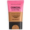 Revolution Beauty London Revolution Conceal and Define Soft Matte Tube Foundation, Fondotinta Coprenza Totale Opaco, F12.7NC, 23ml