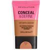 Revolution Beauty London Revolution Conceal and Define Soft Matte Tube Foundation, Fondotinta Coprenza Totale Opaco, F11.2W, 23ml