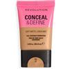 Revolution Beauty London Revolution Conceal and Define Soft Matte Tube Foundation, Fondotinta Coprenza Totale Opaco, F9W, 23ml