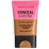 Revolution Beauty London Revolution Conceal and Define Soft Matte Tube Foundation, Fondotinta Coprenza Totale Opaco, F12.5C, 23ml