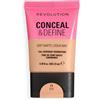 Revolution Beauty London Revolution Conceal and Define Soft Matte Tube Foundation, Fondotinta Coprenza Totale Opaco, F5NW, 23ml