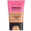 Revolution Beauty London Revolution Conceal and Define Soft Matte Tube Foundation, Fondotinta Coprenza Totale Opaco, F8.2N, 23ml