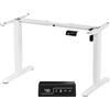 TRIUMPHKEY Scrivania Regolabile in Altezza,Standing Desk,3 Controlli in Memoria,Scrivania Elettrica,Scrivania Motorizzata con Motore Per Lavorare da casa,70kg，Bianco