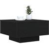 vidaXL Tavolino da salotto Rovere Nero 55 x 55 x 31 cm, Tavolino da caffè moderno, elegante, multifunzionale, con luci LED, per un soggiorno alla moda