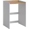 Vicco armadietto coprilavatrice Viktor, Bianco/Rovere artigianale, 67.8 x 94.6 cm con cerchio