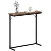 Hzuaneri Tavolo Console, Tavolino da Divano Stretto, Tavolo da Ingresso, Tavolino D'accento, Industriale, Facile da Montare, per il Soggiorno, 24 x 80 x 80 cm, Marrone Rustico E Nero CT15501B