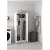 Bissolo Casa Focus Armadio Moderno, Bianco Opaco, Laminato, 70x36x180.9 cm, 2 Ante Battenti con Ripiani Regolabili, Maniglia Silver