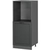 Vicco Mobile per forno da incasso R-Line, Antracite rustico, 60 cm, per la libera combinazione all'interno di sistemi cucina modulari