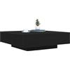 vidaXL Tavolino da salotto Rovere Nero 100 x 100 x 31 cm, Tavolino da caffè moderno, elegante, multifunzionale, con luci LED, per un soggiorno alla moda