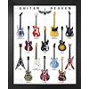 1art1 Chitarre Stampa d'Arte e Cornice (MDF) - Guitar Heaven, Rock Hall of Fame (50 x 40cm)