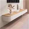 Generic Mobile Tv 120-300cm Unità Tv Galleggiante In Legno A Muro Console Con 2 Cassetti Supporto Tv Multifunzionale Con Per Soggiorno O Camera Da Letto(120 * 20 * 24CM)