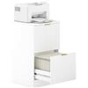 HOMCOM Armadietto per ufficio con 2 cassetti A4/Letter 40x40x71cm Bianco